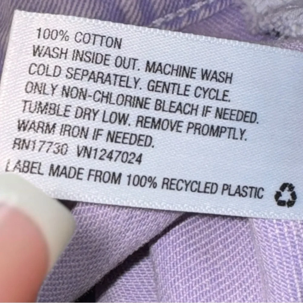 Wild Fable (Target) Shorts Lilac Highest Rise Distressed Frayed Denim Size 10 - Picture 10 of 16